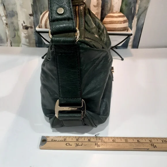 Dana Bachman hunter green and gold satchel - Picture 8 of 13